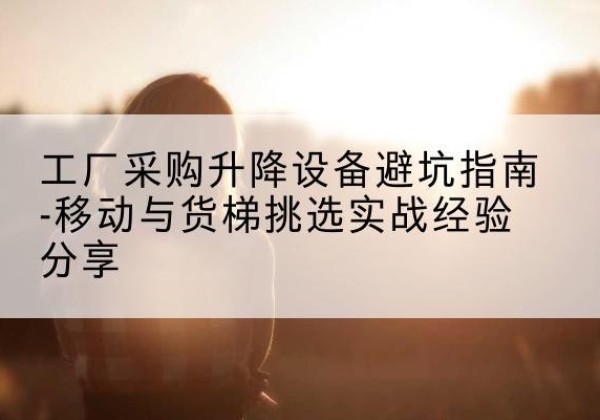 凯里移动式升降机怎么选-工厂采购升降设备避坑指南-移动与货梯挑选实战经验分享